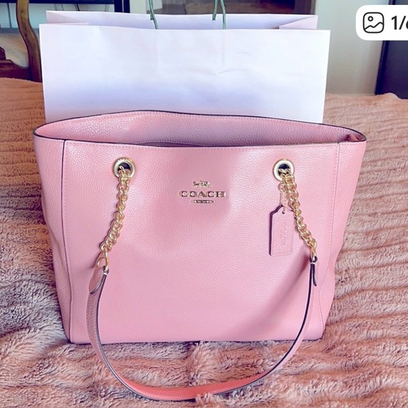 Coach Handbags - Coach Pebble Leather Pink Tote NEW